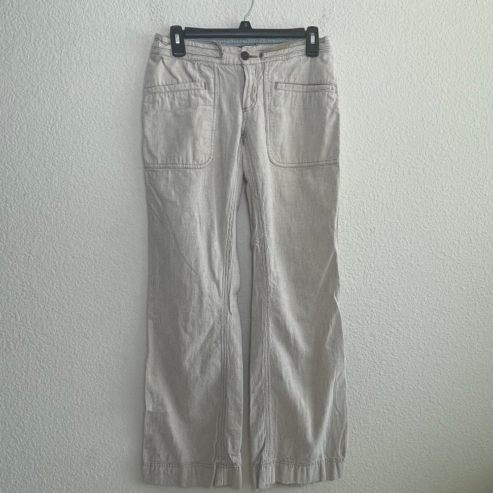 The North Face Larison Linen Pants Size 2 Lightweight Stripe Drawstring Waist - Picture 7 of 14